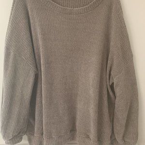 New Sz L Pink Lily Brown Sweater